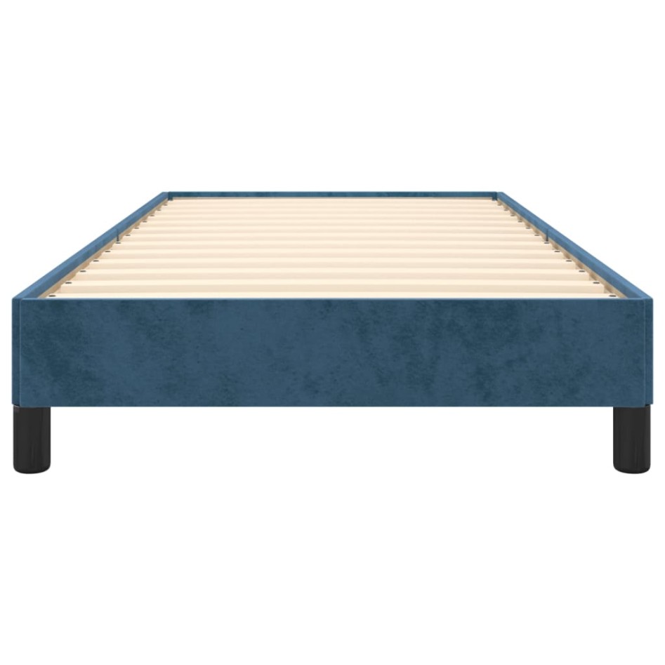 Estructura de cama sin colchón terciopelo azul oscuro 90x200