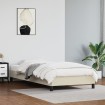 Estructura de cama sin colchón cuero sintético crema 80x200 cm