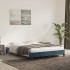 Estructura de cama sin colchón terciopelo azul oscuro
