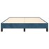 Estructura de cama sin colchón terciopelo azul oscuro