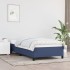 Estructura de cama sin colchón tela azul 100x200
