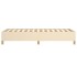 Estructura de cama sin colchón tela crema 90x200