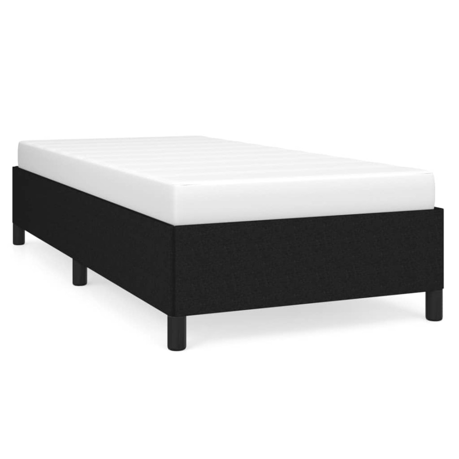 Estructura de cama sin colchón tela negro 90x200