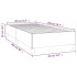 Estructura de cama sin colchón tela negro 80x200