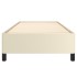 Estructura de cama sin colchón cuero sintético crema 100x200