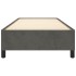 Estructura de cama sin colchón terciopelo gris oscuro 80x200
