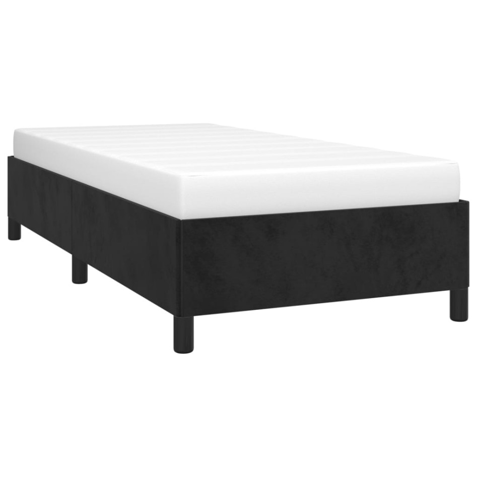 Estructura de cama sin colchón terciopelo negro 90x190