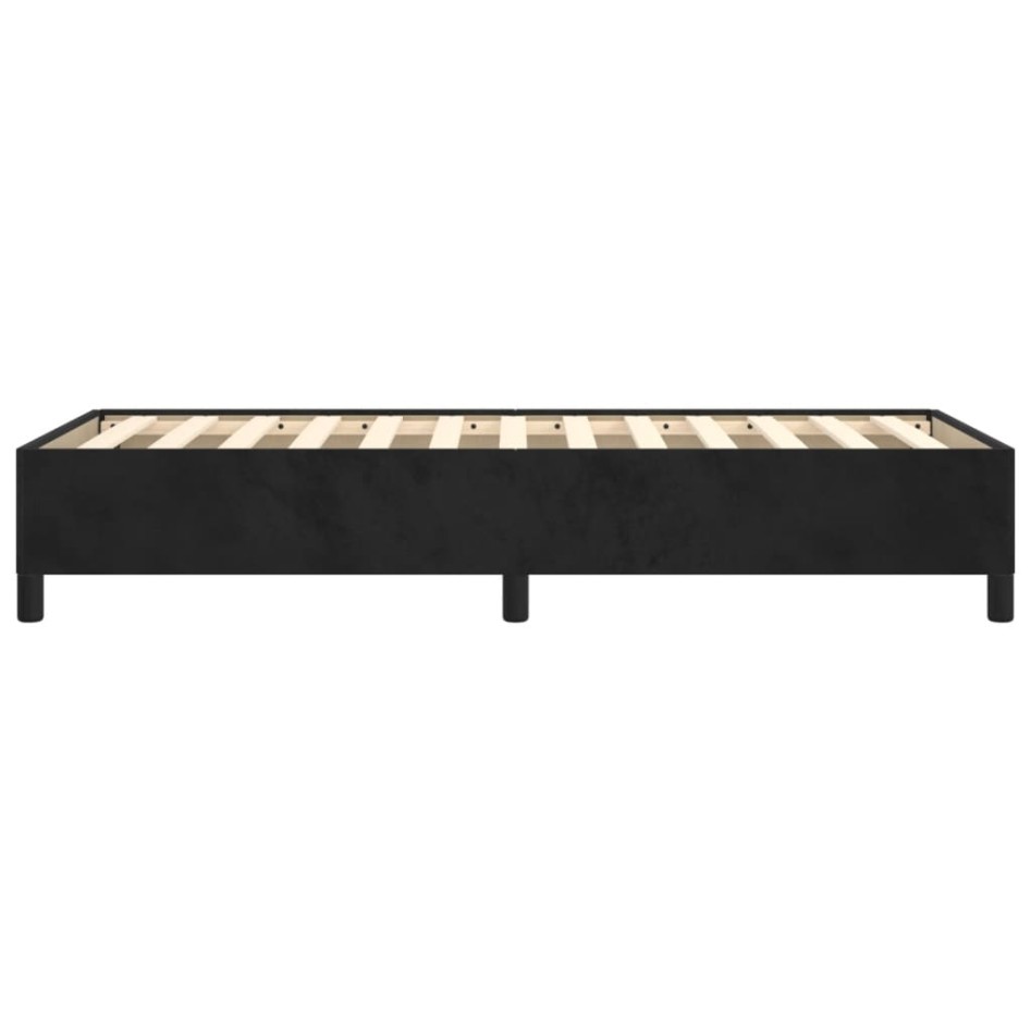 Estructura de cama sin colchón terciopelo negro 90x190