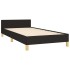 Estructura de cama sin colchón tela negro 100x200
