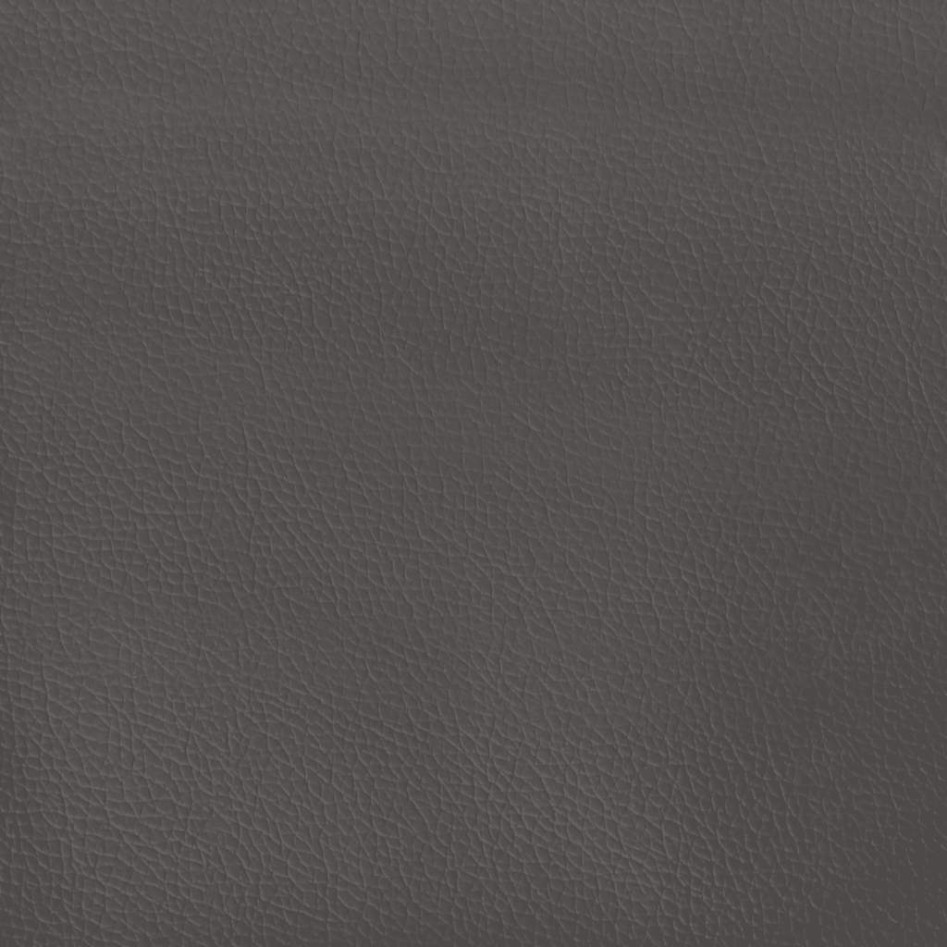 Estructura de cama con cabecero sin colchón gris 80x200