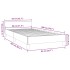 Estructura de cama con cabecero sin colchón gris 80x200