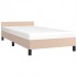 Estructura de cama con cabecero sin colchón capuchino 90x190