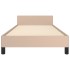 Estructura de cama con cabecero sin colchón capuchino 90x190
