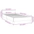 Estructura de cama con cabecero sin colchón capuchino 90x190