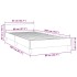 Estructura de cama sin colchón terciopelo gris oscuro 80x200