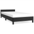 Estructura de cama con cabecero sin colchón negro 100x200