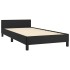 Estructura de cama con cabecero sin colchón negro 100x200