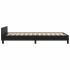 Estructura de cama con cabecero sin colchón negro 100x200