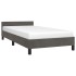 Estructura de cama sin colchón terciopelo gris oscuro 90x190