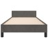 Estructura de cama sin colchón terciopelo gris oscuro 90x190