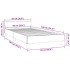 Estructura de cama sin colchón terciopelo gris oscuro 90x190