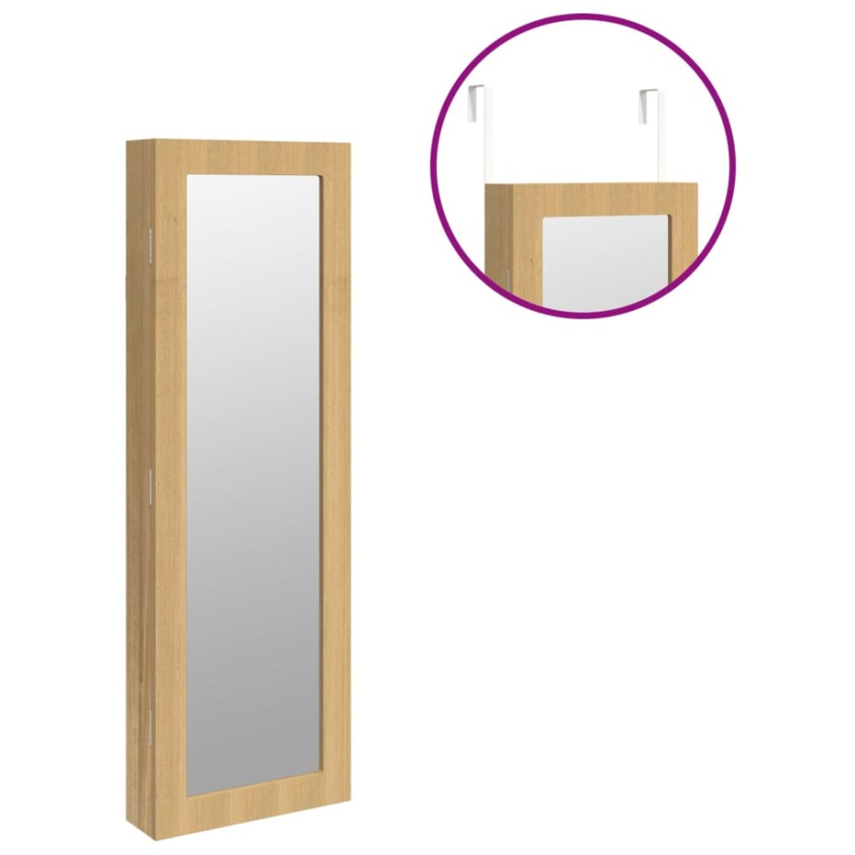 Espejo con joyero de pared 30x8,5x90