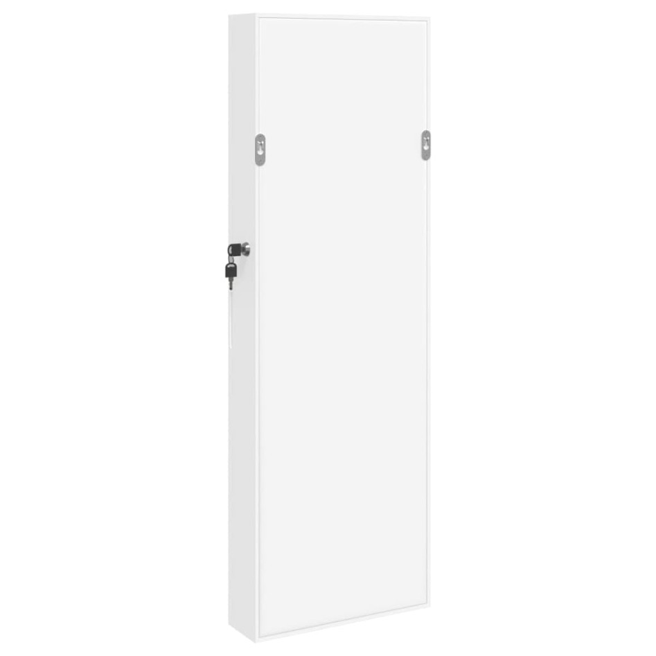 Espejo con joyero de pared blanco 30x8,5x90