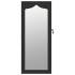 Espejo con joyero de pared negro 37,5x10x90
