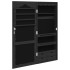 Espejo con joyero de pared negro 37,5x10x90