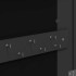 Espejo con joyero de pared negro 37,5x10x90