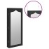 Espejo con joyero de pared negro 37,5x10x90