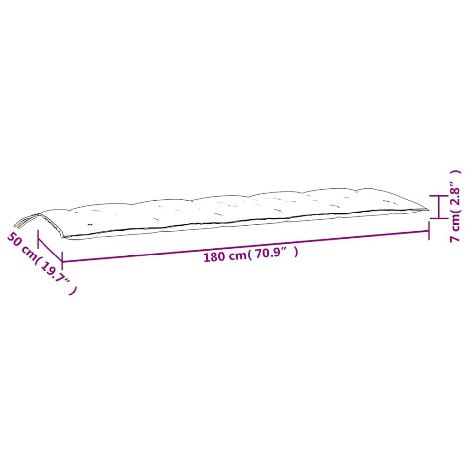 Cojines de banco de jardín 2 uds tela Oxford estampado de