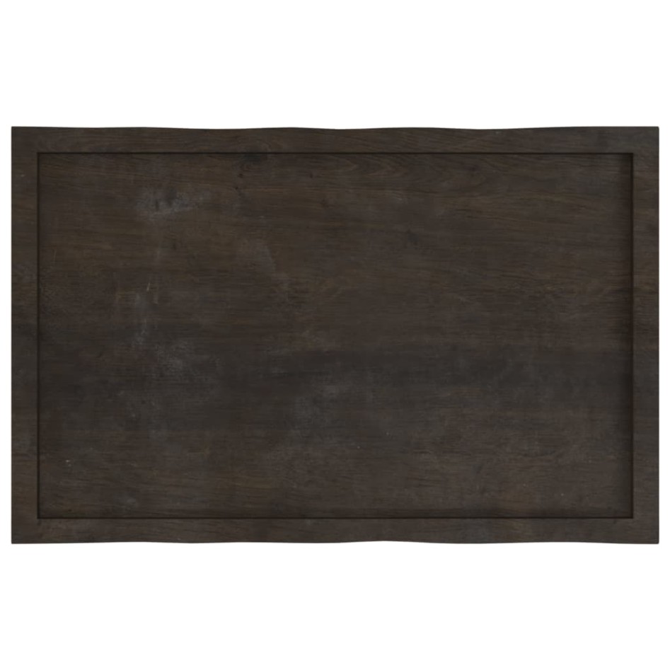 Tablero mesa madera tratada borde vivo marrón 100x60x(2-6)