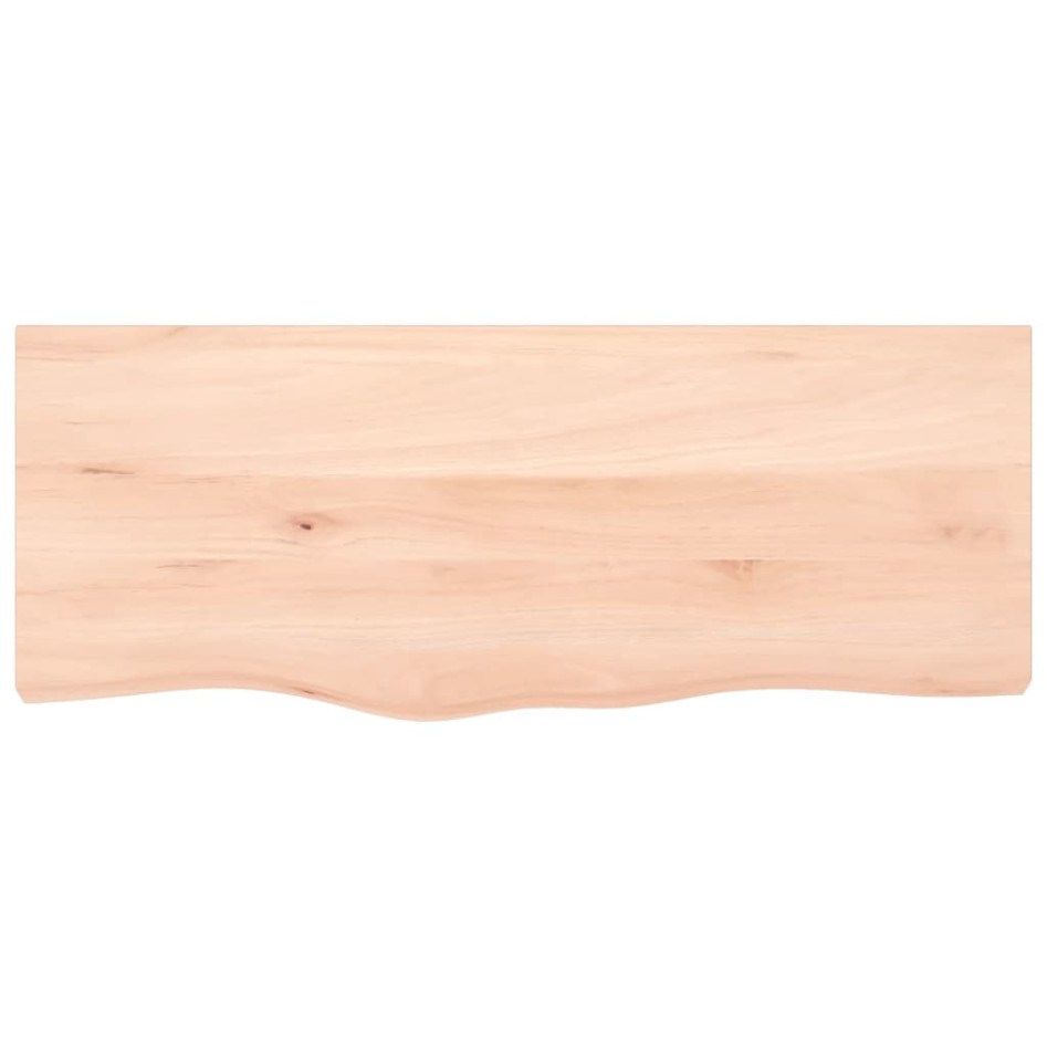 Encimera de baño madera maciza sin tratar 100x40x(2-6)