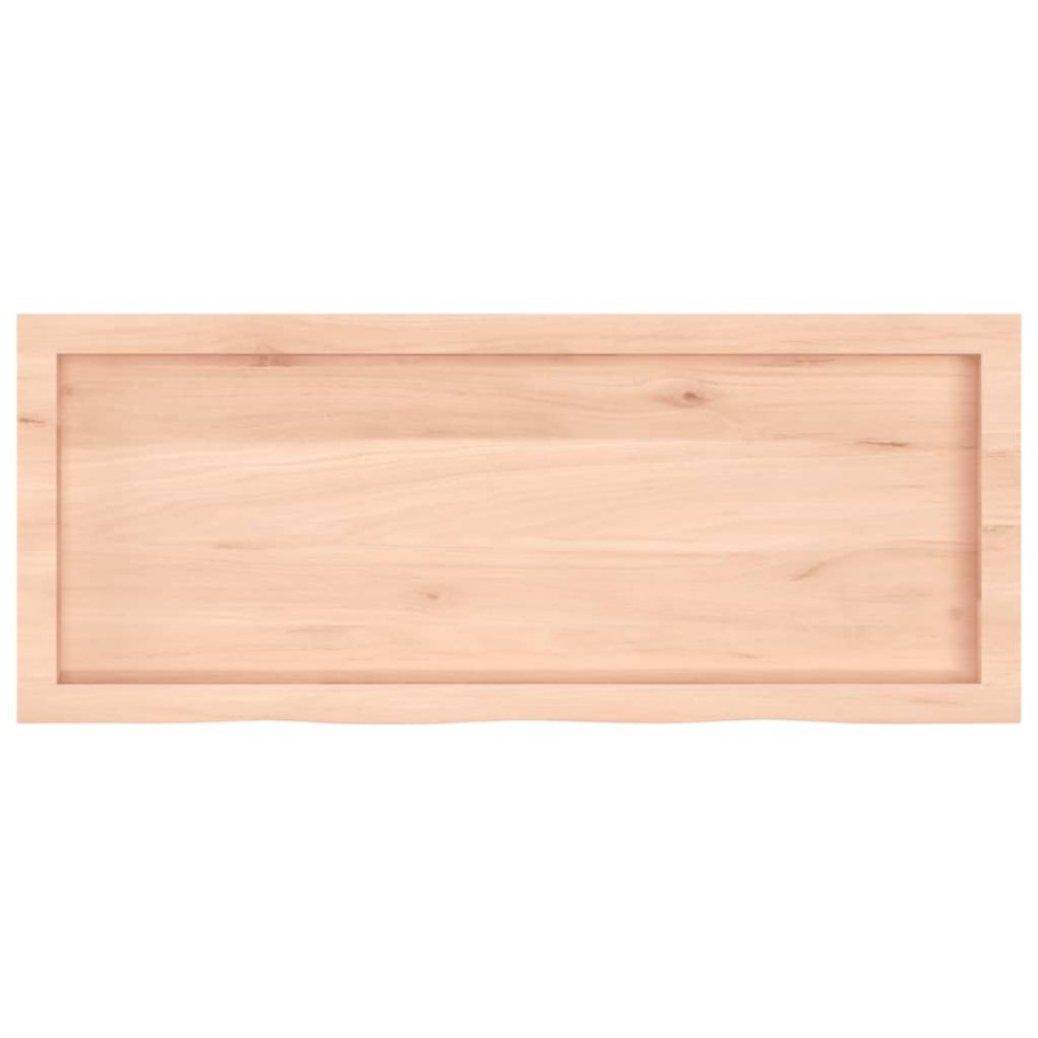 Encimera de baño madera maciza sin tratar 100x40x(2-6)