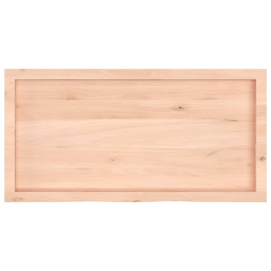 Encimera de baño madera maciza sin tratar 100x50x(2-4)