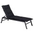 Madison Cojín para tumbona Basic negro 200x60