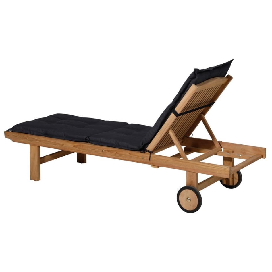 Madison Cojín para tumbona Basic negro 200x60