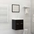 Conjunto de muebles de baño 2 pzas madera contrachapada