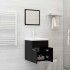 Conjunto de muebles de baño 2 pzas madera contrachapada