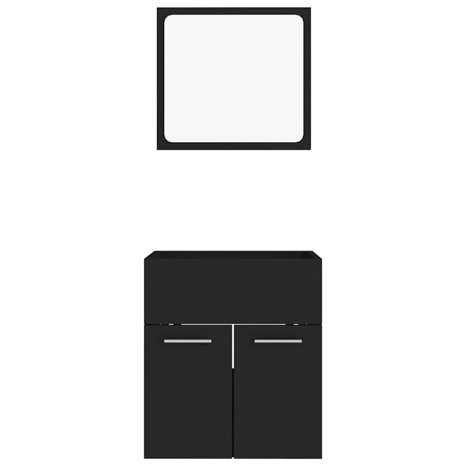 Conjunto de muebles de baño 2 pzas madera contrachapada