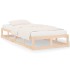 Estructura de cama individual pequeña madera maciza 75x190