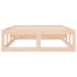 Estructura de cama individual pequeña madera maciza 75x190