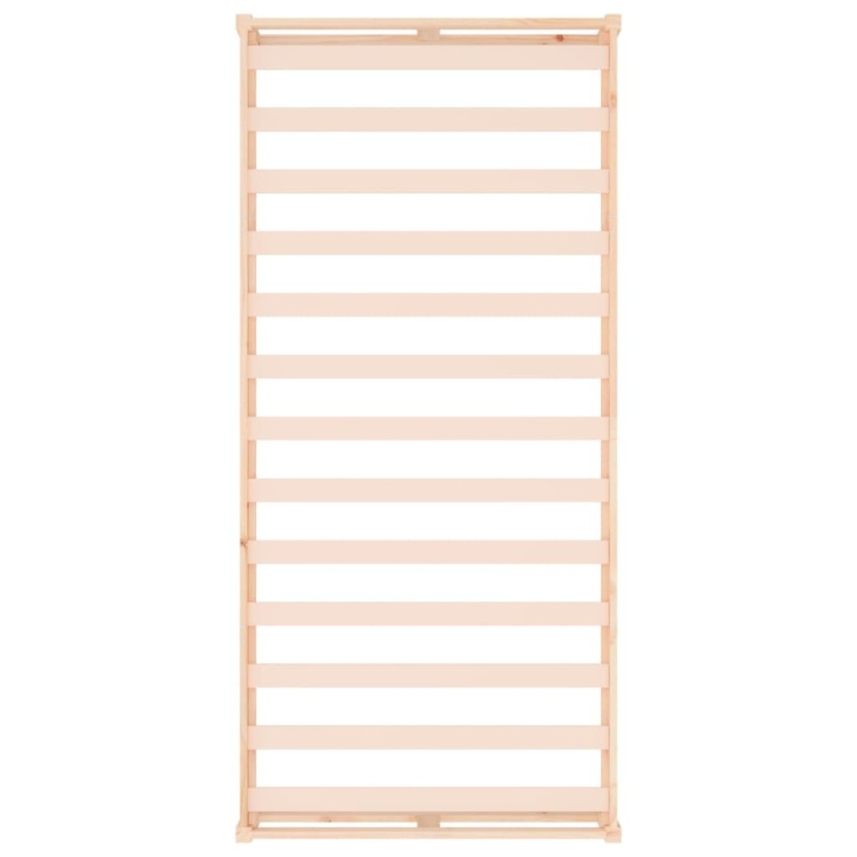 Estructura de cama individual pequeña madera maciza 75x190