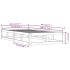 Estructura de cama individual pequeña madera maciza 75x190