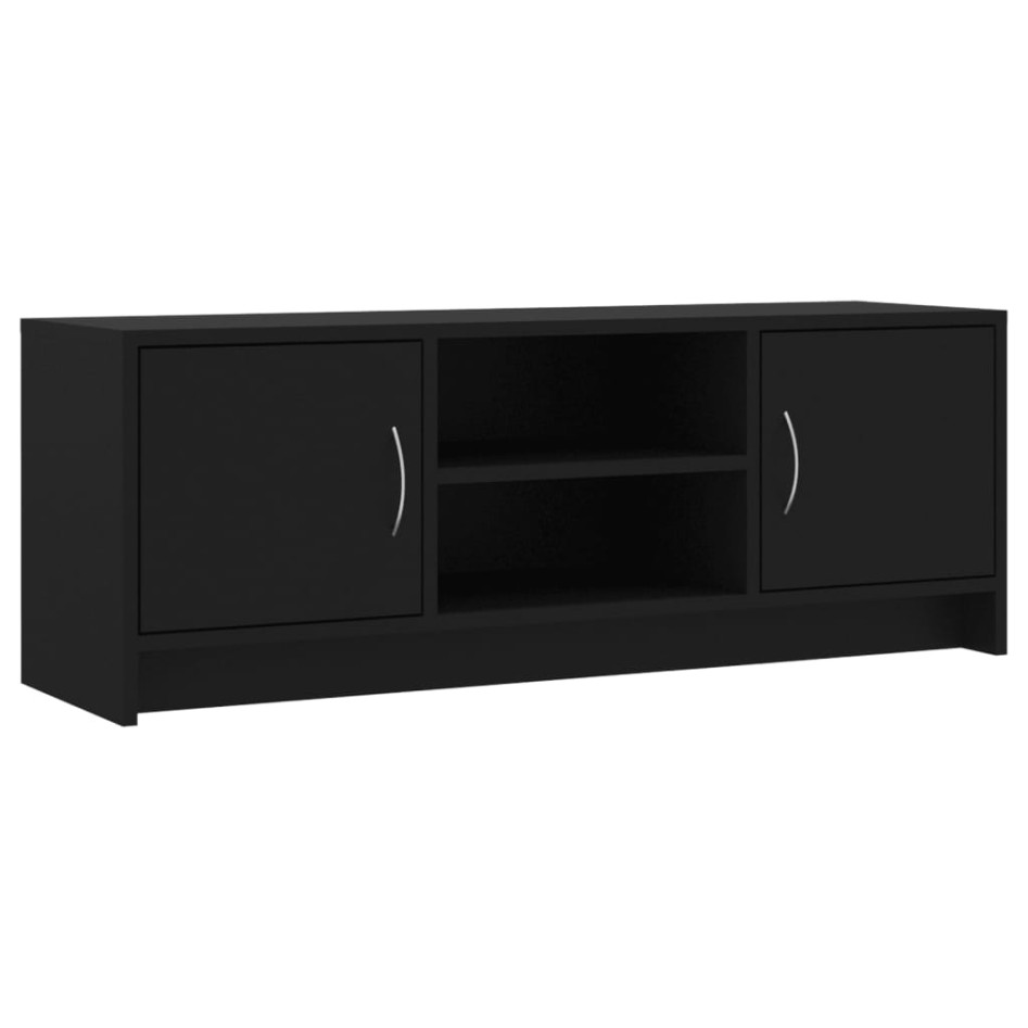 Mueble de TV madera de ingeniería negro 102x30x37,5