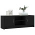 Mueble de TV madera de ingeniería negro 102x30x37,5
