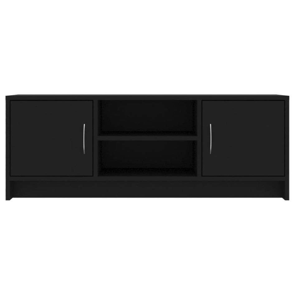 Mueble de TV madera de ingeniería negro 102x30x37,5
