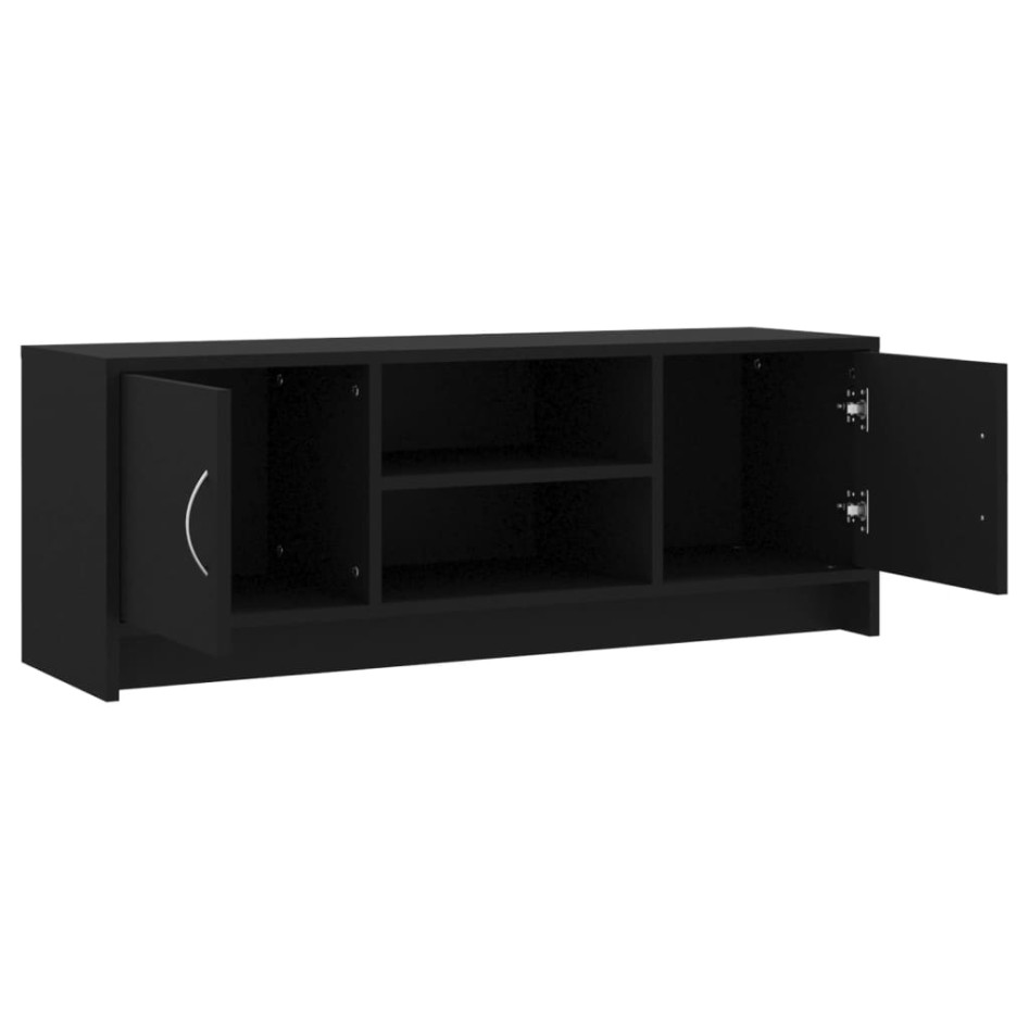 Mueble de TV madera de ingeniería negro 102x30x37,5