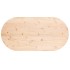 Tablero de mesa ovalado madera maciza de pino 100x50x2,5